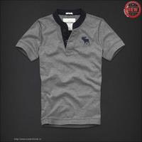 heren abercrombie and fitch henley tee korte t-shirt grijs moose logo Overhemd Op Maat 5rmy8502